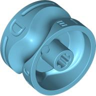Gear Shifter with Groove, 8 Steps, Letter Markings in Medium Azure