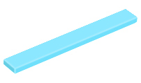 Tile 1 x 8 with Groove in Medium Azure