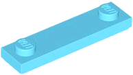 Plate Special 1 x 4 with 2 Studs with Groove [New Underside] in Medium Azure