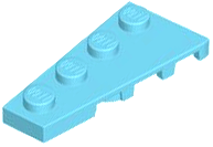 Wedge Plate 4 x 2 Left in Medium Azure