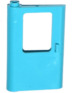 Door 1 x 4 x 5 Train Left in Medium Azure