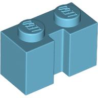 Brick Special 1 x 2 with Groove in Medium Azure