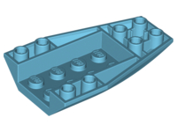 Brick Wedged, Curved Inverted 6 x 4 in Medium Azure