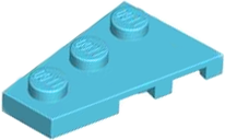 Wedge Plate 3 x 2 Left in Medium Azure