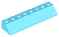 Brick Sloped 45° 2 x 8 in Medium Azure
