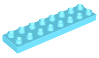 Duplo Plate 2 x 8 in Medium Azure