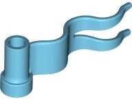 Flag 4 x 1 Wavy [First Wave Right] in Medium Azure
