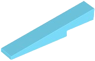 Brick Sloped 1 x 6 x 1 with 1 x 2 x 1/3 Cutout in Medium Azure