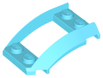 Wheel Arch, Curved Wedge 4 x 3 with 2 x 2 Opening and 4 Studs in Medium Azure