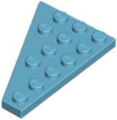 Wedge Plate 6 x 4 Right in Medium Azure