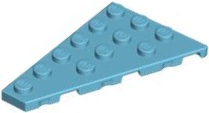 Wedge Plate 6 x 4 Left in Medium Azure