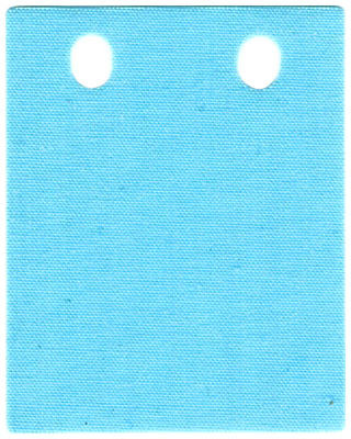 Painting Canvas, Rectangle with 2 Holes, Paw-prints Appear when Wet Print [Traditional Starched Fabric] in Medium Azure