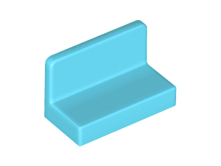 Panel 1 x 2 x 1 [Rounded Corners] in Medium Azure