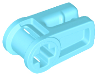 Wire Clip with Axle Hole in Medium Azure