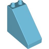 Duplo Brick 4 x 2 x 3 Slope 45° in Medium Azure