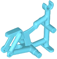 Bicycle Frame, Clip for Handle Bars in Medium Azure