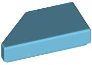 Tile 1 x 2 with Stud Notch Right in Medium Azure