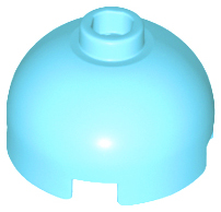 Brick Round 2 x 2 Dome Top, Vented Stud in Medium Azure