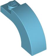 Brick Arch 1 x 3 x 1 2/3 Curved Top in Medium Azure