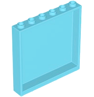 Panel 1 x 6 x 5 in Medium Azure