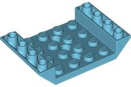 Brick Sloped Inverted 45° 6 x 4 Double with 4 x 4 Recessed and 3 Holes in Medium Azure