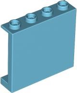 Panel 1 x 4 x 3 [Side Supports / Hollow Studs] in Medium Azure