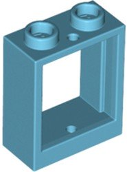 Window 1 x 2 x 2 Flat Front in Medium Azure