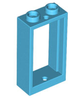 Window 1 x 2 x 3 Flat Front in Medium Azure