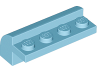 Brick Curved 2 x 4 x 1 1/3 in Medium Azure