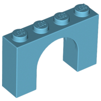 Brick Arch 1 x 4 x 2 in Medium Azure