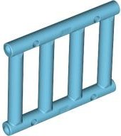 Bar 1 x 4 x 3 [End Tabs] in Medium Azure