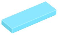Tile 1 x 3 in Medium Azure