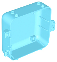 Pod, Square 3 x 8 x 6 2/3 [Female] in Medium Azure