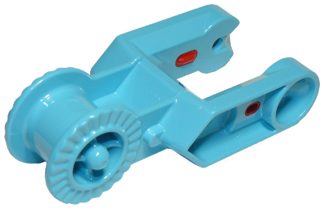 Duplo Digger Bucket Arm Double with Reinforced Locking Ring in Medium Azure