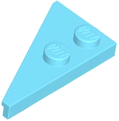 Wedge Plate 2 x 4 27° Right in Medium Azure