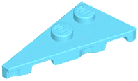 Wedge Plate 2 x 4 27° Left in Medium Azure