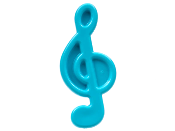 Musical Note in Medium Azure