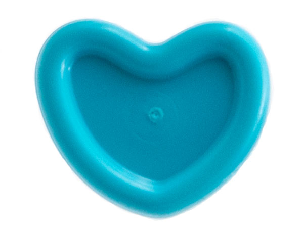 Headwear Accessory Double Heart on Pin in Medium Azure