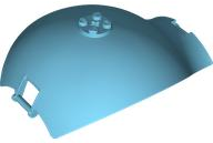 Panel Curved Tapered with Bars at Each End in Medium Azure