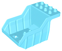 Duplo Dump Truck Container 5 x 8 x 3 1/2 with 2 x 8 Studs on Top in Medium Azure