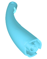 Animal / Creature Body Part, Tail / Claw / Horn / Branch / Tentacle, End Section, Large in Medium Azure