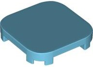 Tile Round Corners 4 x 4 x 2/3 in Medium Azure