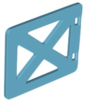 Duplo Door / Gate / Window with 'X' Supports in Medium Azure