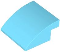 Brick Curved 4 x 4 x 1 2 / 3 in Medium Azure