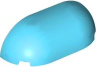 Brick Round, Curved Triple 2 x 6 x 1 2/3 in Medium Azure
