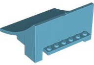 Brick Curved 8 x 8 x 4, Ramp in Medium Azure