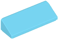Brick Sloped 30° 1 x 3 x 2/3 in Medium Azure