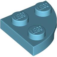 Plate Round Corner 2 x 2 in Medium Azure