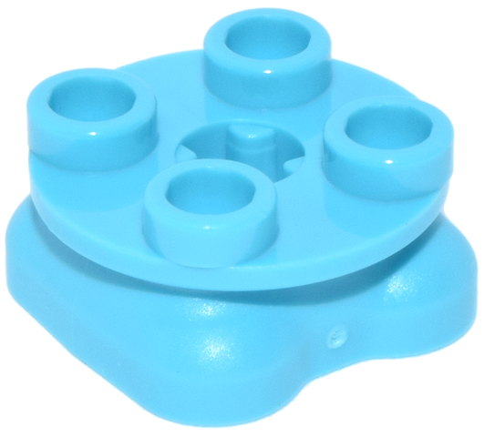 Feet, 2 x 2 x 2/3 with 2 Feet, 4 Studs on Top in Medium Azure