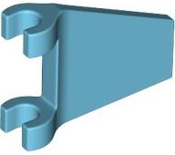 Flag 2 x 2 Trapezoid with Flared Area between Clips in Medium Azure